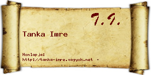 Tanka Imre névjegykártya